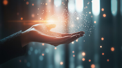 クラウド技術を活用するビジネスマン