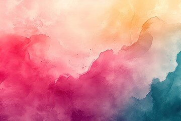 A beautiful abstract watercolor painting with vibrant color gradients