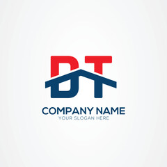 Obraz premium DT or TD Creative Modern Letters Logo Design Element