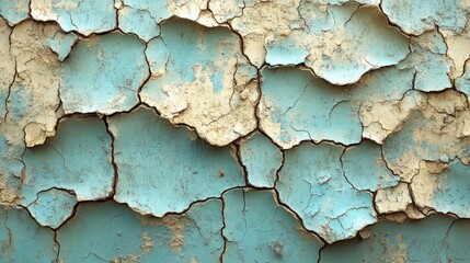 Abstract image displaying cracked paint and weathered wall textures