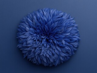 Fluffy blue plant texture on a simple backdrop.