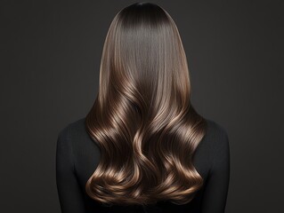 Naklejka premium Elegant hair extensions displayed on a mannequin head