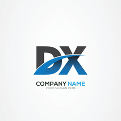 DX or XD Letter Logo Design with a Creative Cut Creative logo design