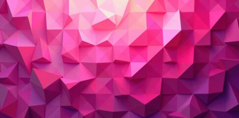 Obraz premium Abstract pink mosaic, geometric shapes forming vibrant pattern, elegant, colorful