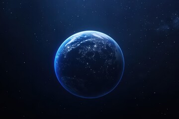 Obraz premium Stunning View of Earth from Space Against Starry Background