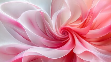 Obraz premium Abstract swirling fractal in shades of pink and white