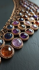 Spectacular Multicolored Gemstone Necklace