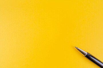 Flat lay of empty space and a pen for copy space