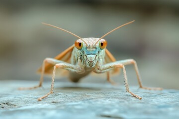 Fototapeta premium Close encounter with a colorful insect in nature