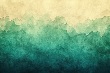 Abstract Watercolor Landscape Depicting Gradient Hues and Texture