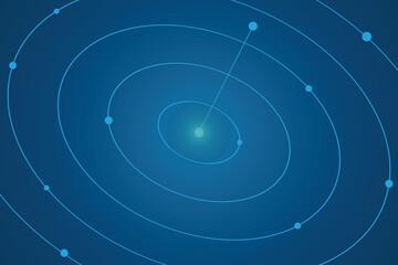 Abstract Digital Circles background. Connection and transfer data concepts. Communication system backdrop, innovation future data, internet network.