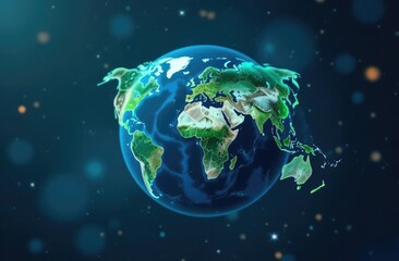 Global communication network concept. Environmental technology. Sustainable development goals