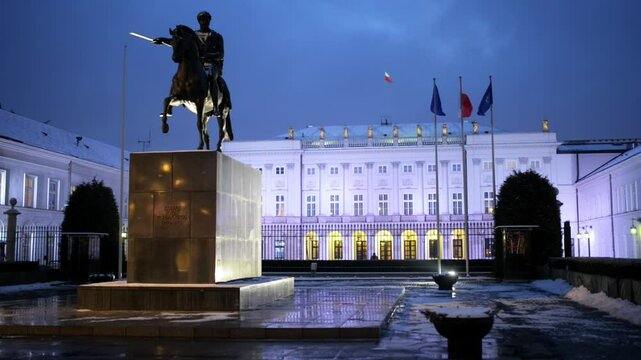 statue of Prince Jozef Poniatowski in Warsaw