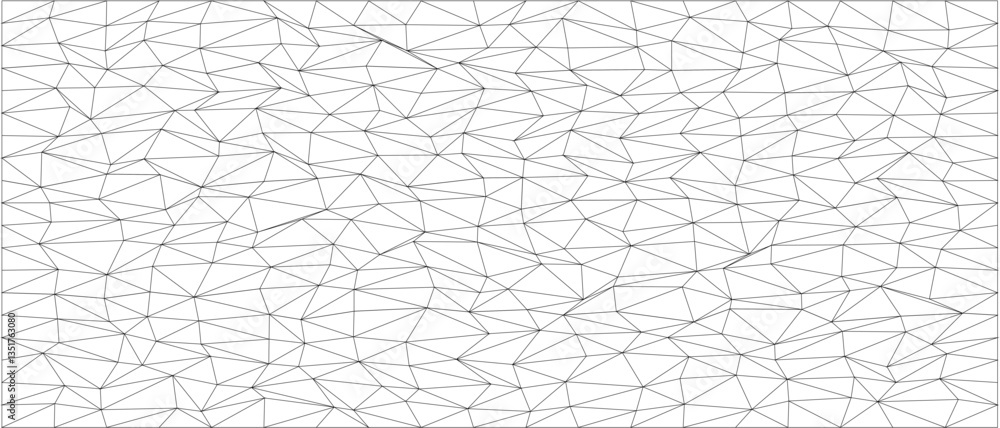 Poster abstract geometric pattern of chaotic triangles for modern design and decoration.