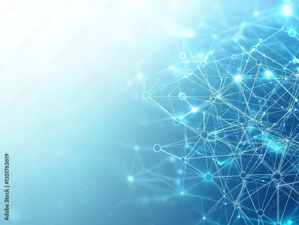 Aufkleber Blue background featuring a network of interconnected lines emphasizing abstract geometric design elements