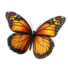 Fototapeta premium 3d Butterfly isolated on transparent background, PNG