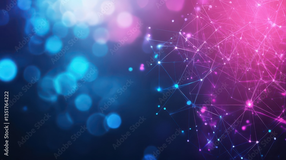 Aufkleber Complex network of connected lines and dots forming an abstract background representing modern technology and communication