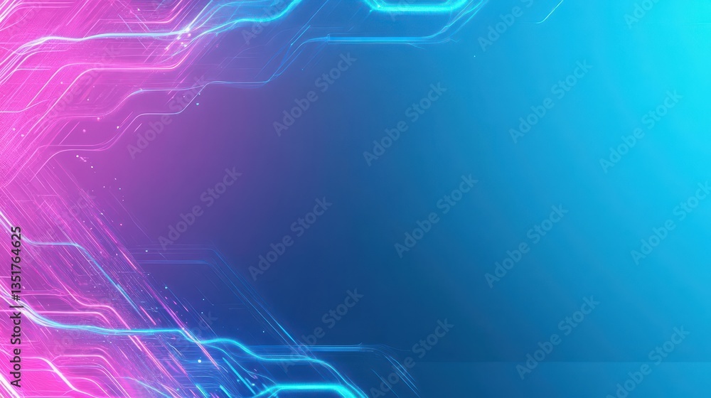 Aufkleber Modern abstract background featuring blue and pink lines creating a dynamic composition of color and movement