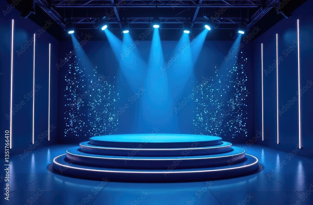 Aufkleber a high -tech modern technological layout of the stage or room with a digital architectural scheme ar