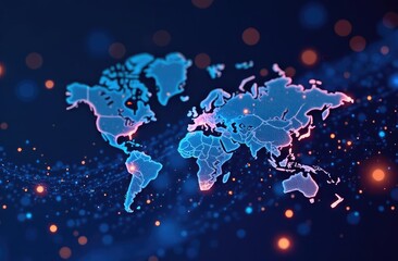 Fototapeta premium World communication digital connecting for digital media background.Vector illustrations