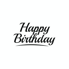 Celebratory Happy Birthday Typography Design for Festive Cards, Invitations, and Decorations