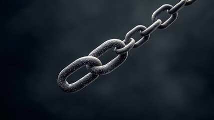 Obraz premium Frozen Metal Chain for Dark Background.