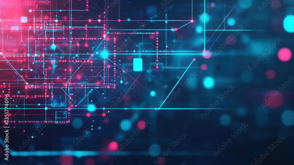 Leinwandbilder Dynamic red and blue abstract background creating a striking visual contrast with bold coloration