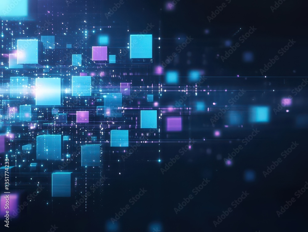 Poster captivating blue and purple abstract background featuring soft gradients and fluid shapes for artist