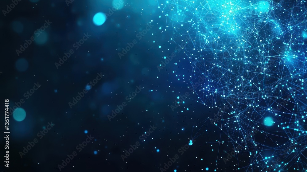Aufkleber Abstract digital background featuring a blue network of connected lines creating a modern tech feel
