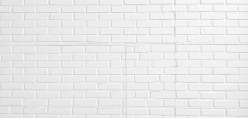 Fototapeta premium Clean white brick wall texture, ideal backdrop, vintage, rough