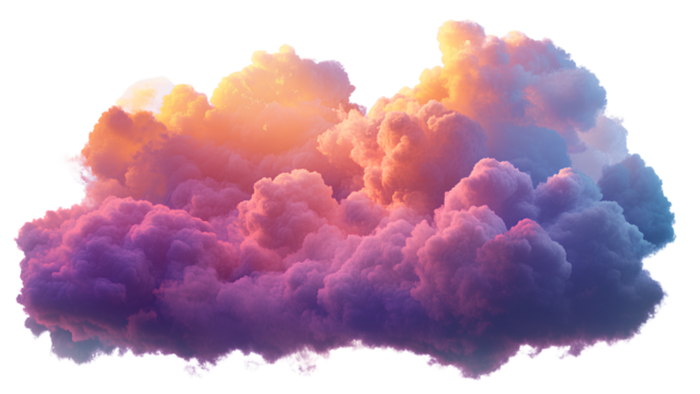 Colorful Sunset Cloud Formation with Soft Light and Atmospheric Gradient - Powered by Adobe