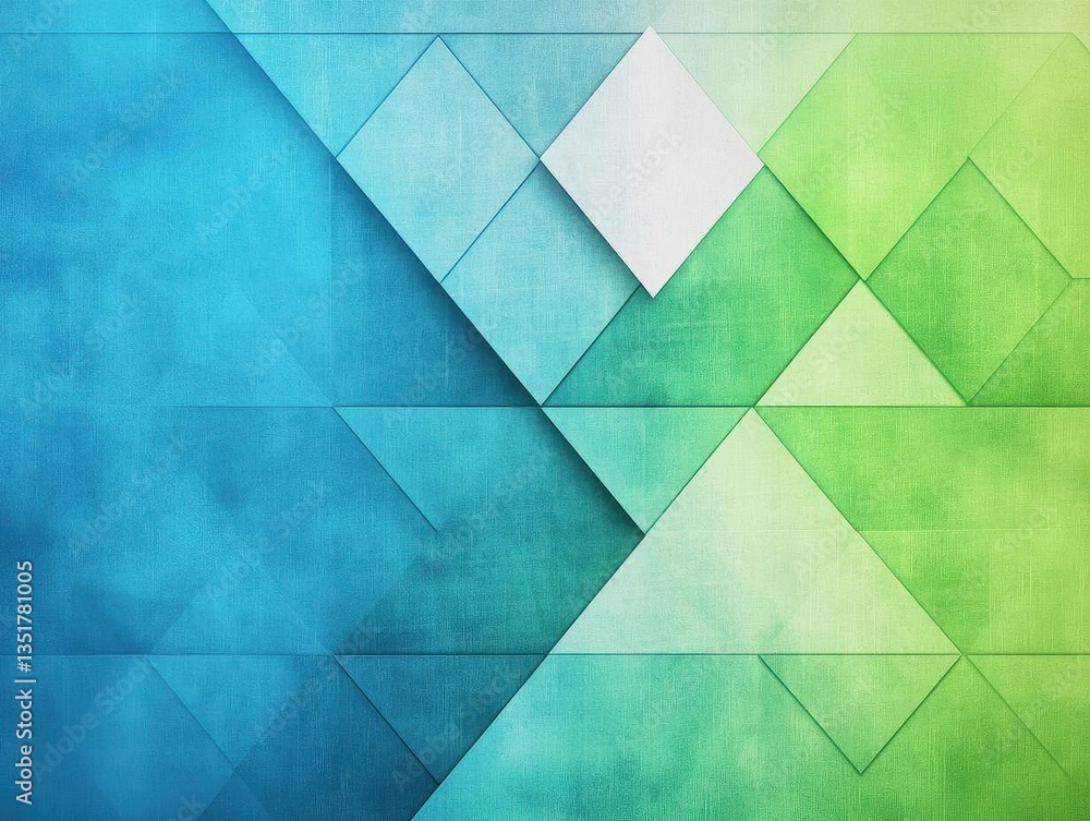 Aufkleber vibrant green and blue abstract wallpaper featuring geometric shapes and patterns creating a fresh a