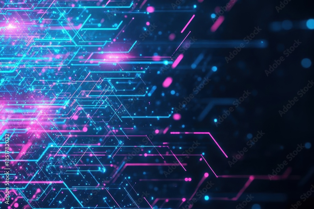Aufkleber Blue and pink abstract background creating a dreamy and ethereal atmosphere with soft glowing effects for visual appeal