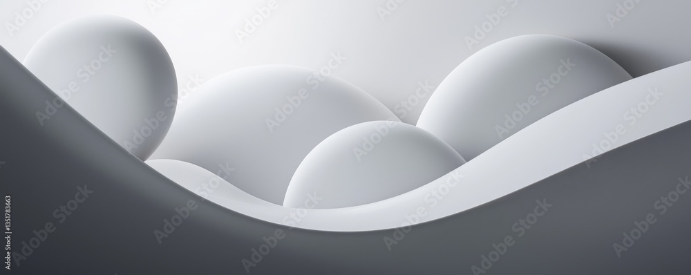 Aufkleber abstract shapes in smooth gradients and shadows.