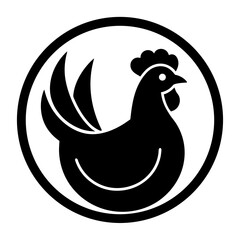 Chicken Logo icon design concept. good for rooster restaurant and chicken farm. vector illustration