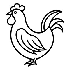 Chicken Logo icon design concept. good for rooster restaurant and chicken farm. vector illustration