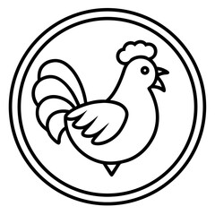 Chicken Logo icon design concept. good for rooster restaurant and chicken farm. vector illustration