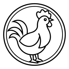 Chicken Logo icon design concept. good for rooster restaurant and chicken farm. vector illustration
