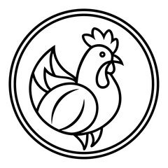 Chicken Logo icon design concept. good for rooster restaurant and chicken farm. vector illustration