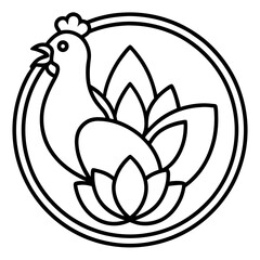 Chicken Logo icon design concept. good for rooster restaurant and chicken farm. vector illustration