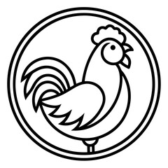 Chicken Logo icon design concept. good for rooster restaurant and chicken farm. vector illustration