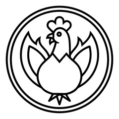 Chicken Logo icon design concept. good for rooster restaurant and chicken farm. vector illustration