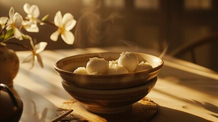 Xiaolongbao looks delicious in a bowl.