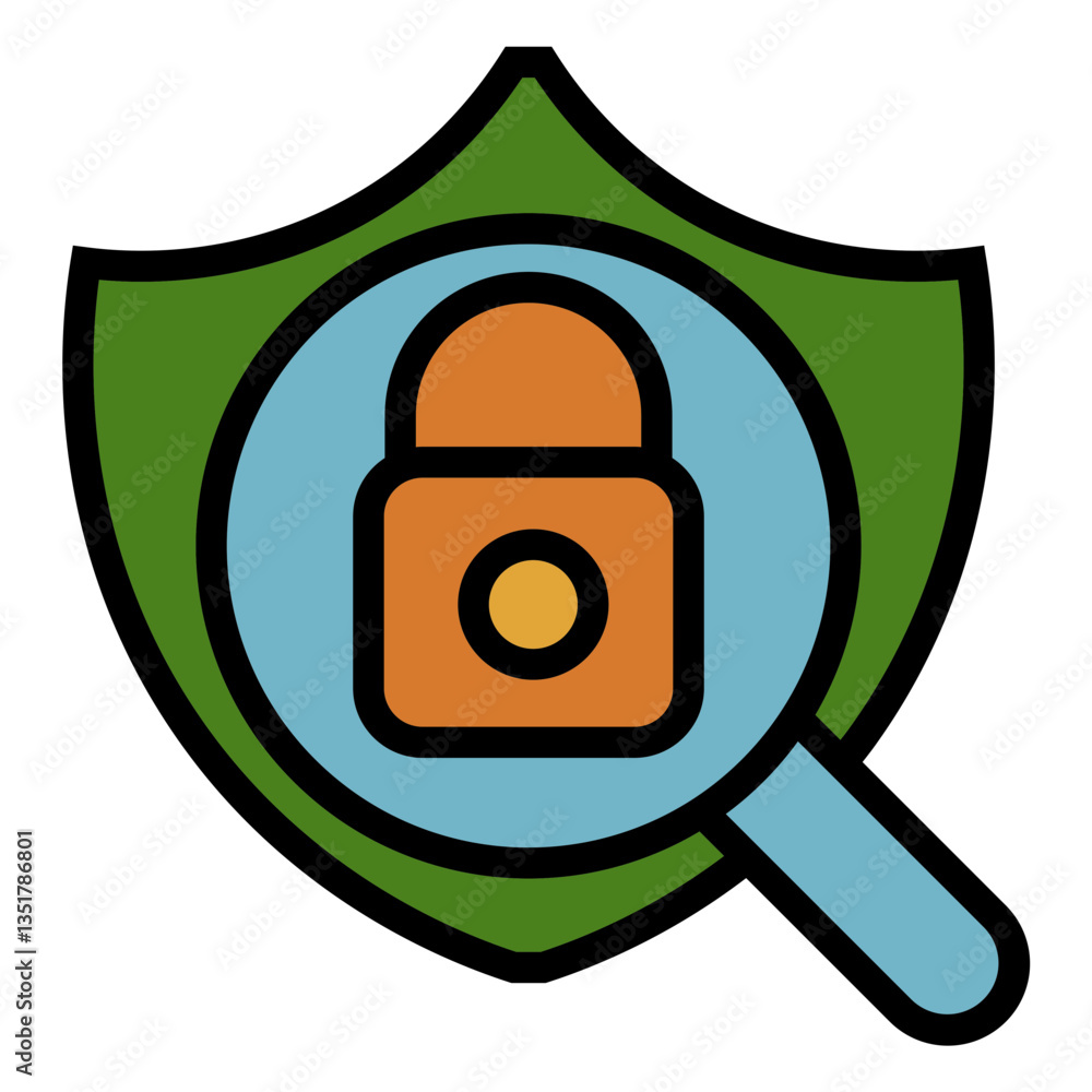 Poster security scanner vector icon