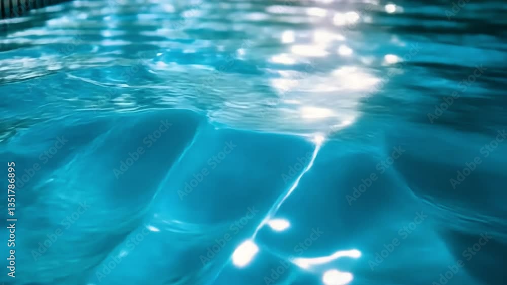 Poster a serene close-up of shimmering water, reflecting light and creating calming ripple patterns. ideal 