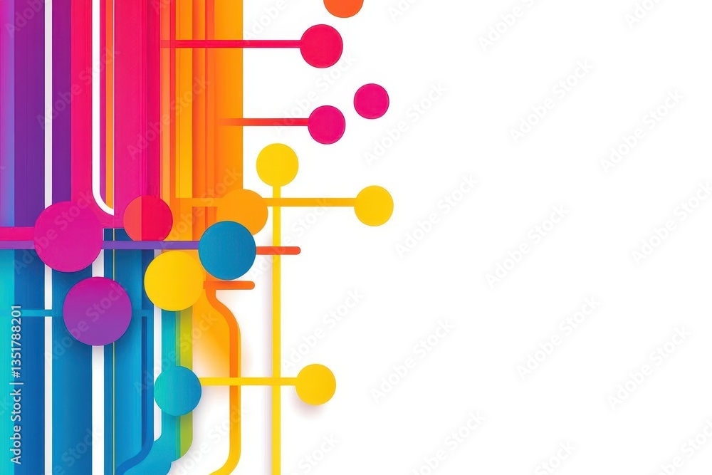 Aufkleber A colorful abstract background filled with vibrant colors and dynamic patterns for creative design and art
