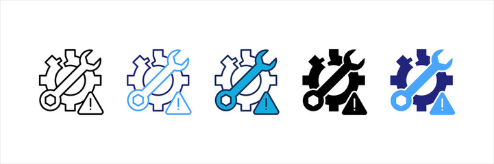 Operational Disruption Multi Style Icon Set