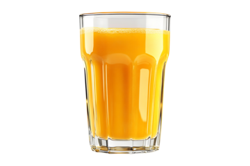 Glass of mango juice Isolated on White and Transparent Background PNG Image.