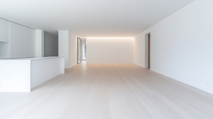 Modern Minimalist Empty Apartment Interior Design