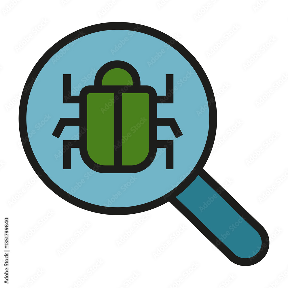 Poster security scan vector icon